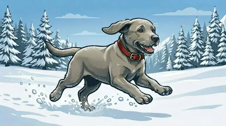 silverlabrunsnow